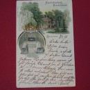 Ansichtskarte , Litho  Postkarte der Stadt Hannover Herrenhausen , Niedersachsen , Motiv Das Mausoleum , 2 Ansichten , gelaufen im Jahr 1898 , gute Erhaltung siehe Bilder