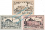 Buchkirchen , Notgeld Set mit 3 Scheinen in kfr. K-K 114.I.a , Oberösterreich 1920