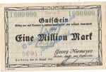 Harburg Niemeyer , Banknote 1 Million Mark Schein in gbr. Keller 2208.b , Niedersachsen 1923 Grossnotgeld Inflation