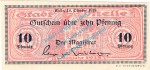 Melle , Notgeld 10 Pfennig Schein in kfr. Tieste 4475.05.20 , Niedersachsen 1918 Verkehrsausgabe