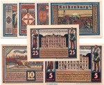Notgeld Brüdergemeinde Zoar Rothenburg 1140.1 , Set mit 7 Scheinen in kfr. o.D. Schlesien Seriennotgeld