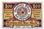 Notgeld Victoria Bad Wildungen 1428.1.a , 1 Mark Nr 1 , Weißer Rand in kfr. von 1921 , Hessen Seriennotgeld