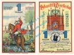 Rinteln , Notgeld 1 Mark Schein in kfr. M-G 1125.1.b , Hessen 1920 Seriennotgeld