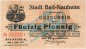 Bad Nauheim , Notgeld 50 Pfennig Nr.1 -grau- in kfr. M-G 925.2.a , Hessen 1917 SeriennotgeldBad Nauheim , Notgeld 50 Pfennig Nr.1 -grau- in kfr. M-G 925.2.a , Hessen 1917 Seriennotgeld