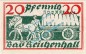 Bad Reichenhall , Notgeld 20 Pfennig Schein in unc. Tieste 5990.20.30 , Bayern 1920 Verkehrsausgabe