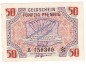 Banknote , 50 Pfennig Schein in kfr. FBZ-6, Ros.213, S.1006 , Rheinland Pfalz , Französische Besatzungszone 1947 -Y-