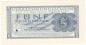 Banknote , 5 Mark Schein in kfr. DWM-9, Ros.51192, M.39, deutsche Wehrmacht - 3.Reich