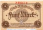 Banknote Aschaffenburg , 5 Mark Schein in kfr. E , Geiger 022.01 , o.D. Bayern Großnotgeld