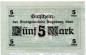 Banknote Augsburg , 5 Mark Schein in kfr. E , Geiger 025.04 , 15.10.1918 , Bayern Großnotgeld