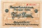 Banknote Eisleben , Mansfeld a.G. 5 Mark Schein in kfr. Geiger 148.12 , o.D. Provinz Sachsen Großnotgeld