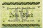 Banknote Stadt Elberfeld , 10 Mark Schein in kfr. Geiger 124.02 von 1918 , Rheinland Großnotgeld