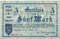 Elberfeld , Notgeld 5 Mark Schein in kfr. Geiger 124.01 , Rheinland 1918 Großnotgeld