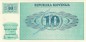 Banknote Slowenien - Slovenia , 10 Tolarjev Schein von 1990 in unc - kfr