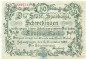 Banknote Stadt Schwetzingen , 50 Mark Schein in kfr. Müller 4215.2 von 1922 , Baden Großnotgeld