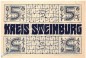 Banknote Steinburg , 5 Mark Schein in kfr. Geiger 508.03 , 12.11.1918 , Schleswig Holstein Großnotgeld