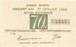 Brande , Notgeld 70 Pfennig Schein unc-kfr. M-G 152.2 , Schleswig Holstein o.D. Seriennotgeld