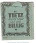 Briefmarken-Notgeld Tietz Berlin , 5 Pfennig Schein in kfr. Tieste 0460.260.01 o.D. Brandenburg Verkehrsausgabe