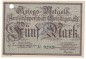 Geislingen , Banknote 5 Mark Schein in kfr.E , Geiger 170.01 , Württemberg 1918 Grossnotgeld