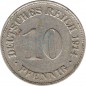 Kursmünze deutsches Reich , 10 Pfennig Stück von 1914 D , J.13 -0597-