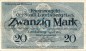 Landsberg , Banknote 20 Mark Schein gbr. Geiger 307.02 , Bayern 1919 Grossnotgeld