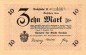 Lennep , Banknote 10 Mark Schein f-kfr. Geiger 315.06.b , Rheinland 1918 Grossnotgeld