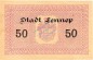 Lennep , Banknote 50 Mark Schein unc-kfr. Geiger 315.09.b , Rheinland 1918 Grossnotgeld