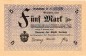 Lennep , Banknote 5 Mark Schein f-kfr. Geiger 315.05.a , Rheinland 1918 Grossnotgeld