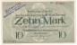 Maulbronn , Banknote 10 Mark Schein in kfr.E , Geiger 352.02.a , Württemberg 1918 Grossnotgeld