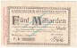 Mayen , Notgeld 5 Milliarden Mark Schein in gbr. Keller 3487.L , Rheinland 1923 Grossnotgeld Inflation