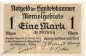 Notgeld , 1 Mark Schein in kfr. Memel , MEM-2 , Rosenberg 847 , P 2 , vom 22.02.1922 , deutsche Nebengebiete