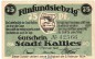 Notgeld Stadt Kallies 672.1 , 75 Pfennig Schein in kfr. von 1921 , Pommern Seriennotgeld