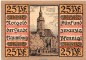 Notgeld Stadt Naumburg , 25 Pfennig Schein in kfr. o.D. Brandenburg Seriennotgeld