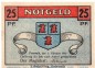 Notgeld Stadt Pasewalk 1049.1 , 25 Pfennig Schein in kfr. von 1921 , Mecklenburg Pommern Seriennotgeld