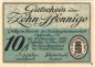 Oelsnitz , Notgeld 10 Pfennig Schein unc-kfr. Ti.5325.05.05 , Sachsen 1918 Verkehrsausgabe