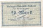 Passau , Banknote 20 Mark Schein in gbr. Geiger 409.03 , Bayern 1918 Grossnotgeld