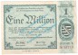 Pirna , Notgeld 1 Million Mark Schein in kfr. Keller 4322.a , Sachsen 1923 Grossnotgeld Inflation