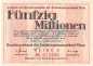 Pirna , Notgeld 50 Millionen Mark Schein in gbr. Keller 4322.c , Sachsen 1923 Grossnotgeld Inflation