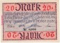 Rendsburg , Banknote 20 Mark Schein in gbr.E , Geiger 447.03 , Schleswig 1918 Grossnotgeld