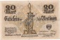 Reutlingen , Banknote 20 Mark Schein in gbr.E , Geiger 448.01 , Württemberg 1918 Grossnotgeld