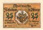 Strehlen , Notgeld 25 Pfennig --RS rotbraun-- unc-kfr. M-G 1282.1.e , Schlesien 1921 Seriennotgeld