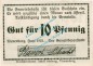 Vienenburg , Notgeld 10 Pfennig Schein in kfr. M-G 1361.1.B , Niedersachsen 1921 Seriennotgeld