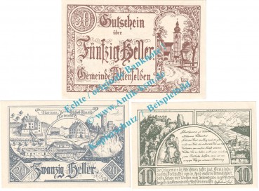 Altenfelden , Notgeld Set mit 3 Scheinen in kfr. K-K 27.I.a , Oberösterreich 1920