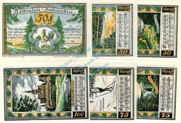 Bockswiese , Notgeld Set mit 6 Scheinen unc-kfr. M-G 131.2 , Niedersachsen o.D. Seriennotgeld