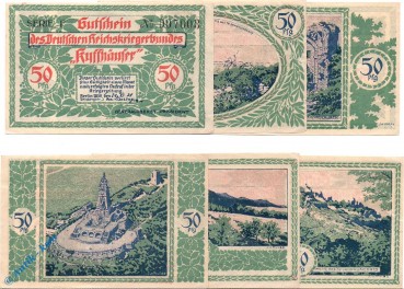 Notgeld Berlin , Kyffhäuser , Wz Zickzacklinien , Satz mit 6 Scheinen , Mehl Grabowski 91.2 , von 1921 , Brandenburg SeriennotgeldNotgeld Berlin , Kyffhäuser , Wz Zickzacklinien , Satz mit 6 Scheinen , Mehl Grabowski 91.2 , von 1921 , Brandenburg Serienno