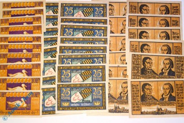 Notgeld Brehna , 3 Sets mit 38 Scheinen , Mehl Grabowski 160.1 bis 3 , von 1921 , Sachsen Anhalt Serien Notgeld