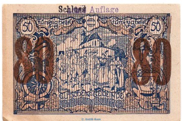 Notgeld der Gemeinde Grünburg S.303.IV.g Schluss-Aufl. 80 Heller Schein in kfr. o.D. Notgeld Oberösterreich