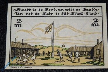 Notgeld Kampen auf Sylt , Vogelkoje , 2 Mark Schein , Mehl Grabowski 673.1 , von 1921 , Schleswig Holstein Seriennotgeld