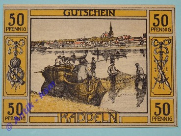 Notgeld Kappeln , Schleswig Holstein , vollständiger Satz mit 1 Schein , Seriennotgeld , 677.2 a , von 1920