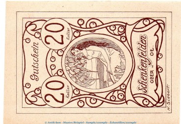 Notgeld Marktgemeinde Schenkenfelden S.958.II.b , 20 Heller Schein in kfr. o.D. Notgeld Oberösterreich