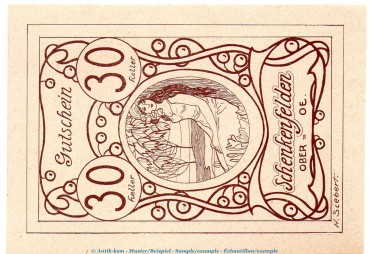 Notgeld Marktgemeinde Schenkenfelden S.958.II.b , 30 Heller Schein in kfr. o.D. Notgeld Oberösterreich